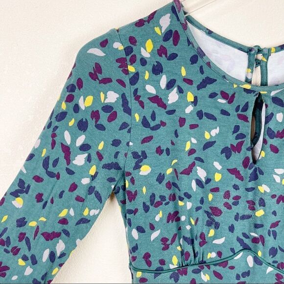 Boden Midi Long Sleeve Floral Green Print Size 6 - Picture 4 of 9